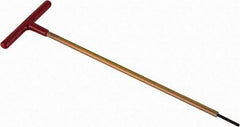Made in USA - 9/64" Hex, T-Handle, Hex Key - 12" OAL, Chromalloy Steel, Inch System of Measurement - Exact Tool & Supply