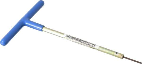 Made in USA - 2mm Hex, T-Handle, Hex Key - 6" OAL, Chromalloy Steel, Metric System of Measurement - Exact Tool & Supply