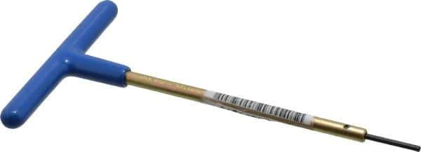 Made in USA - 2.5mm Hex, T-Handle, Hex Key - 6" OAL, Chromalloy Steel, Metric System of Measurement - Exact Tool & Supply