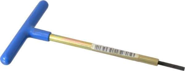 Made in USA - 4mm Hex, T-Handle, Hex Key - 6" OAL, Chromalloy Steel, Metric System of Measurement - Exact Tool & Supply