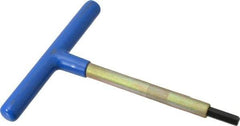 Made in USA - 8mm Hex, T-Handle, Hex Key - 6" OAL, Chromalloy Steel, Metric System of Measurement - Exact Tool & Supply