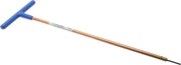 Made in USA - 2mm Hex, T-Handle, Hex Key - 12" OAL, Chromalloy Steel, Metric System of Measurement - Exact Tool & Supply