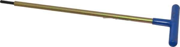 Made in USA - 5mm Hex, T-Handle, Hex Key - 12" OAL, Chromalloy Steel, Metric System of Measurement - Exact Tool & Supply