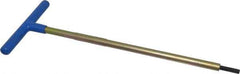 Made in USA - 6mm Hex, T-Handle, Hex Key - 12" OAL, Chromalloy Steel, Metric System of Measurement - Exact Tool & Supply
