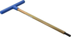 Made in USA - 8mm Hex, T-Handle, Hex Key - 12" OAL, Chromalloy Steel, Metric System of Measurement - Exact Tool & Supply