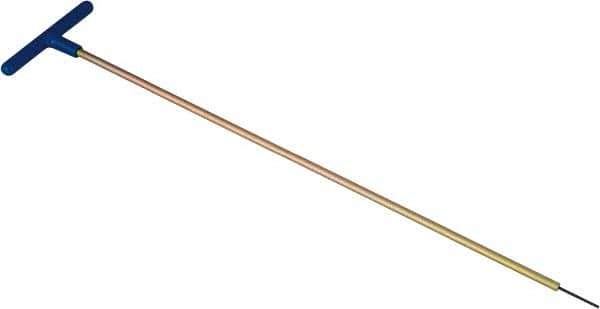 Made in USA - 2mm Hex, T-Handle, Hex Key - 18" OAL, Chromalloy Steel, Metric System of Measurement - Exact Tool & Supply