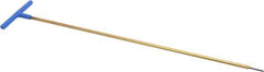Made in USA - 2.5mm Hex, T-Handle, Hex Key - 18" OAL, Chromalloy Steel, Metric System of Measurement - Exact Tool & Supply