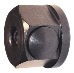 Morton Machine Works - 5/16-18, 1-1/4" Flange Diam, 13/16" High, 1-1/4" Across Flats, Button Thread Collar Nut - Grade Carbon Steel Steel, Black Oxide Finish, 3/16" Flange Height, TCMAI - Exact Tool & Supply