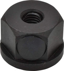 Morton Machine Works - 1/2-13, 1-5/8" Flange Diam, 1-1/8" High, 1-5/8" Across Flats, Button Thread Collar Nut - Grade Carbon Steel Steel, Black Oxide Finish, 1/4" Flange Height, TCMAI - Exact Tool & Supply