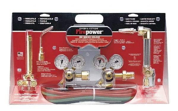 Victor - 5/64 Capacity, Oxy Fuel Outfit Single Stage 150 Deluxe - For Fuel Gases - Exact Tool & Supply