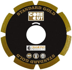 Core Cut - 4" Diam, 20mm Arbor Hole Diam, Wet & Dry Cut Saw Blade - Diamond-Tipped, Standard Round Arbor - Exact Tool & Supply