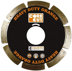 Core Cut - 10" Diam, 20mm Arbor Hole Diam, Wet & Dry Cut Saw Blade - Diamond-Tipped, Standard Round Arbor - Exact Tool & Supply