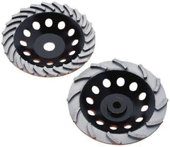 Core Cut - 4" Diam, 7/8" Hole Size, 3/16" Overall Thickness, Spiral Cup Tool & Cutter Grinding Wheel - Coarse Grade, Diamond, 15,000 RPM - Exact Tool & Supply