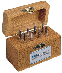 SGS Pro - 8 Piece, 3/16" Shank Burr Set - Tungsten Carbide - Exact Tool & Supply