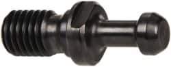 Parlec - C Style, BT30 Taper, M12x1.75 Thread, 60° Angle Radius, Standard Retention Knob - 1.7" OAL, 0.43" Knob Diam, 0.19" Flange Thickness, 0.908" from Knob to Flange, 0.49" Pilot Diam - Exact Tool & Supply