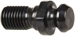 Parlec - A Style, BT40 Taper, M16x2 Thread, 45° Angle Radius, Standard Retention Knob - 1.85" OAL, 0.74" Knob Diam, 0.23" Flange Thickness, 3/4" from Knob to Flange, 0.669" Pilot Diam - Exact Tool & Supply