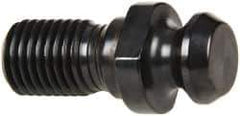 Parlec - A Style, BT40 Taper, M16x2 Thread, 45° Angle Radius, Standard Retention Knob - 1.85" OAL, 0.74" Knob Diam, 0.23" Flange Thickness, 3/4" from Knob to Flange, 0.669" Pilot Diam - Exact Tool & Supply