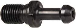 Parlec - C Style, BT40 Taper, M16x2 Thread, 45° Angle Radius, Standard Retention Knob - 2.36" OAL, 0.588" Knob Diam, 0.23" Flange Thickness, 1-3/8" from Knob to Flange, 0.669" Pilot Diam, 0.197" Coolant Hole, Through Coolant - Exact Tool & Supply
