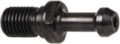 Parlec - C Style, BT40 Taper, M16x2 Thread, 45° Angle Radius, Standard Retention Knob - 2.36" OAL, 0.588" Knob Diam, 0.23" Flange Thickness, 1-3/8" from Knob to Flange, 0.669" Pilot Diam, 0.197" Coolant Hole, Through Coolant - Exact Tool & Supply