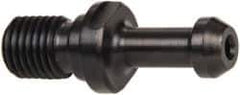 Parlec - C Style, BT40 Taper, M16x2 Thread, 60° Angle Radius, Standard Retention Knob - 2.36" OAL, 0.588" Knob Diam, 0.24" Flange Thickness, 1-3/8" from Knob to Flange, 0.669" Pilot Diam, 0.197" Coolant Hole, Through Coolant - Exact Tool & Supply