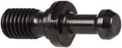 Parlec - C Style, CAT40 Taper, 5/8-11 Thread, 45° Angle Radius, Standard Retention Knob - 2.45" OAL, 0.588" Knob Diam, 0.24" Flange Thickness, 1.265" from Knob to Flange, 0.635" Pilot Diam - Exact Tool & Supply