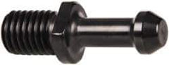 Parlec - C Style, CAT40 Taper, 5/8-11 Thread, 45° Angle Radius, Standard Retention Knob - 2.48" OAL, 0.588" Knob Diam, 0.19" Flange Thickness, 1.436" from Knob to Flange, 0.635" Pilot Diam - Exact Tool & Supply