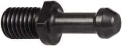 Parlec - C Style, CAT40 Taper, 5/8-11 Thread, 45° Angle Radius, Standard Retention Knob - 2.48" OAL, 0.588" Knob Diam, 0.19" Flange Thickness, 1.436" from Knob to Flange, 0.635" Pilot Diam, 0.157" Coolant Hole, Through Coolant - Exact Tool & Supply