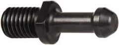 Parlec - C Style, CAT40 Taper, 5/8-11 Thread, 45° Angle Radius, Standard Retention Knob - 2.48" OAL, 0.588" Knob Diam, 0.19" Flange Thickness, 1.436" from Knob to Flange, 0.635" Pilot Diam, 0.157" Coolant Hole, Through Coolant - Exact Tool & Supply