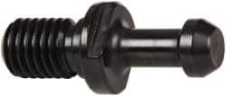 Parlec - C Style, CAT40 Taper, 5/8-11 Thread, 60° Angle Radius, Standard Retention Knob - 1.268" OAL, 0.588" Knob Diam, 0.23" Flange Thickness, 0.99" from Knob to Flange, 0.635" Pilot Diam - Exact Tool & Supply