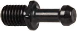 Parlec - C Style, CAT40 Taper, 5/8-11 Thread, 45° Angle Radius, Standard Retention Knob - 2.3" OAL, 0.588" Knob Diam, 0.13" Flange Thickness, 1.268" from Knob to Flange, 0.635" Pilot Diam - Exact Tool & Supply