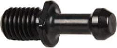 Parlec - C Style, CAT40 Taper, 5/8-11 Thread, 45° Angle Radius, Standard Retention Knob - 2.3" OAL, 0.588" Knob Diam, 0.13" Flange Thickness, 1.268" from Knob to Flange, 0.635" Pilot Diam - Exact Tool & Supply
