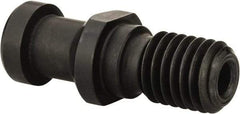 Parlec - D Style, CAT40 Taper, 5/8-11 Thread, 75° Angle Radius, Standard Retention Knob - 2.06" OAL, 0.747" Knob Diam, 0.18" Flange Thickness, 1.02" from Knob to Flange, 0.635" Pilot Diam, 9/32" Coolant Hole, Through Coolant - Exact Tool & Supply