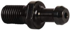 Parlec - C Style, BT50 Taper, M24x3 Thread, 45° Angle Radius, Standard Retention Knob - 3.34" OAL, 0.904" Knob Diam, 0.39" Flange Thickness, 1.77" from Knob to Flange, 0.983" Pilot Diam, 1/4" Coolant Hole, Through Coolant - Exact Tool & Supply