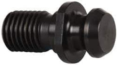 Parlec - A Style, CAT50 Taper, 1-8 Thread, 45° Angle Radius, Standard Retention Knob - 2.54" OAL, 1.14" Knob Diam, 0.2" Flange Thickness, 1" from Knob to Flange, 1.026" Pilot Diam - Exact Tool & Supply