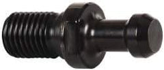Parlec - C Style, CAT50 Taper, 1-8 Thread, 45° Angle Radius, Standard Retention Knob - 3.31" OAL, 0.904" Knob Diam, 0.41" Flange Thickness, 1.791" from Knob to Flange, 1.026" Pilot Diam - Exact Tool & Supply