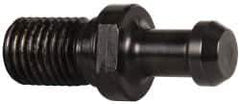 Parlec - C Style, CAT50 Taper, 1-8 Thread, 60° Angle Radius, Standard Retention Knob - 3.31" OAL, 0.904" Knob Diam, 0.39" Flange Thickness, 1.77" from Knob to Flange, 1.026" Pilot Diam - Exact Tool & Supply