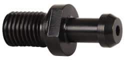 Parlec - B Style, CAT50 Taper, 1-8 Thread, 90° Angle Radius, Standard Retention Knob - 2.32" OAL, 0.904" Knob Diam, 0.4" Flange Thickness, 1.78" from Knob to Flange, 1.026" Pilot Diam, 1/4" Coolant Hole, Through Coolant - Exact Tool & Supply