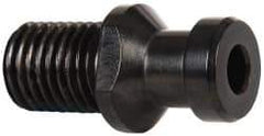 Parlec - D Style, CAT50 Taper, 1-8 Thread, 75° Angle Radius, Standard Retention Knob - 2.88" OAL, 1.1" Knob Diam, 0.2" Flange Thickness, 1.345" from Knob to Flange, 1.026" Pilot Diam, 0.468" Coolant Hole, Through Coolant - Exact Tool & Supply