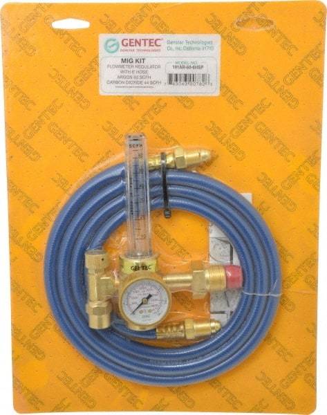 Value Collection - 0 to 70 SCFM Flow Range, 580 CGA Inlet Connection, Male Fitting, 4,000 Max psi, Argon Welding Regulator - 5/8-18 Thread, Right Hand Rotation - Exact Tool & Supply