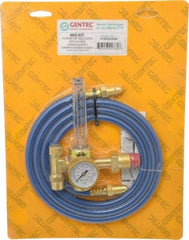 Value Collection - 0 to 70 SCFM Flow Range, 580 CGA Inlet Connection, Male Fitting, 4,000 Max psi, Argon Welding Regulator - 5/8-18 Thread, Right Hand Rotation - Exact Tool & Supply