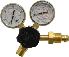 Value Collection - 0 to 50 SCFM Flow Range, 580 CGA Inlet Connection, Male Fitting, 4,000 Max psi, Argon Welding Regulator - 5/8-18 Thread, Right Hand Rotation - Exact Tool & Supply