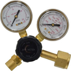 Value Collection - 0 to 44 SCFM Flow Range, 320 CGA Inlet Connection, Male Fitting, 4,000 Max psi, Carbon Dioxide Welding Regulator - 5/8-18 Thread, Right Hand Rotation - Exact Tool & Supply