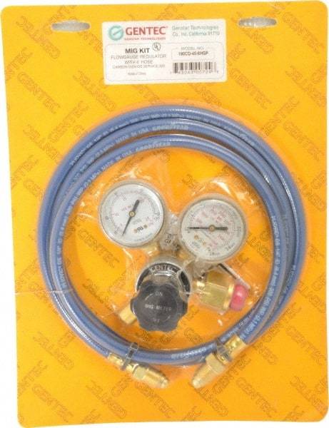 Value Collection - 0 to 44 SCFM Flow Range, 320 CGA Inlet Connection, Male Fitting, 4,000 Max psi, Carbon Dioxide Welding Regulator - 5/8-18 Thread, Right Hand Rotation - Exact Tool & Supply