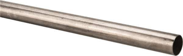 Made in USA - 6' Long, 1" OD, 304 Stainless Steel Tube - 0.035" Wall Thickness - Exact Tool & Supply