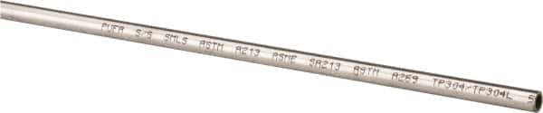 Value Collection - 6' Long, 5/16" OD, 304 Stainless Steel Tube - 0.035" Wall Thickness - Exact Tool & Supply