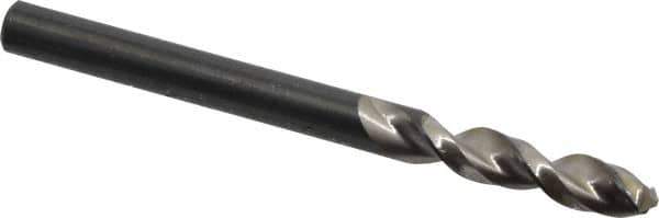Walter-Titex - #10 130° Parabolic Flute Vanadium High Speed Steel Screw Machine Drill Bit - Bright Finish, Right Hand Cut, 1-1/32" Flute Length, 2-7/16" OAL, Split Point, Straight Shank - Exact Tool & Supply