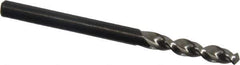 Walter-Titex - #22 130° Parabolic Flute Vanadium High Speed Steel Screw Machine Drill Bit - Bright Finish, Right Hand Cut, 7/8" Flute Length, 2-5/32" OAL, Split Point, Straight Shank - Exact Tool & Supply