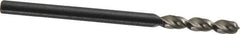 Walter-Titex - #36 130° Parabolic Flute Vanadium High Speed Steel Screw Machine Drill Bit - Bright Finish, Right Hand Cut, 5/8" Flute Length, 1-13/16" OAL, Split Point, Straight Shank - Exact Tool & Supply