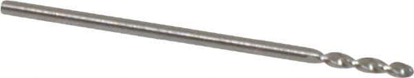 Walter-Titex - #59 130° Parabolic Flute Vanadium High Speed Steel Screw Machine Drill Bit - Bright Finish, Right Hand Cut, 0.236" Flute Length, 1-1/32" OAL, Split Point, Straight Shank - Exact Tool & Supply