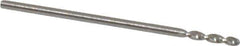 Walter-Titex - #59 130° Parabolic Flute Vanadium High Speed Steel Screw Machine Drill Bit - Bright Finish, Right Hand Cut, 0.236" Flute Length, 1-1/32" OAL, Split Point, Straight Shank - Exact Tool & Supply
